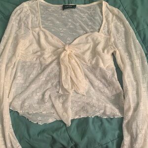 Lace White Floral Blouse